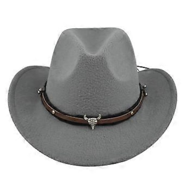 Europæisk og amerikansk ko hoved retro imitation fårehat cowboyhat filthat uldhat etnisk hætte retro jazzhat