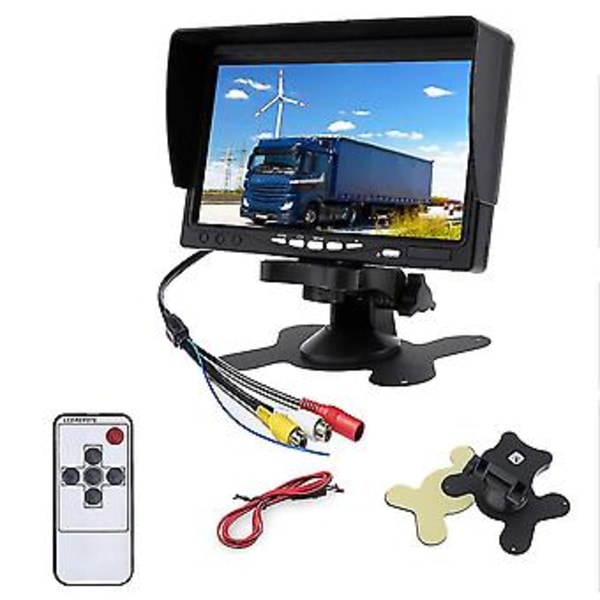 12v-24v 7 Tum Tft Lcd Färg Hd Monitor För Bil Lastbil Cctv Backkamera