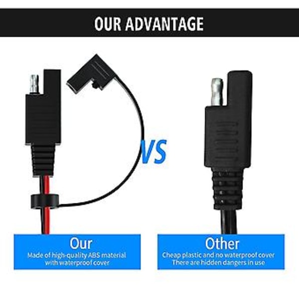 Sae Stik 1,4 m 12v Ring Terminal Sae Til O Ring Konnektorer Forlængerledning Kabel Konnektor Sae