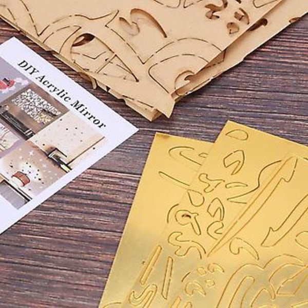 3D Vægmærkat Mural Muslimsk Mærkat Stue Soveværelse Dekoration Islamisk Dekoration Hjem Spejl