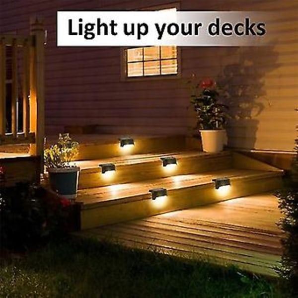 Soldriven Däck S Steg S Led Staketlampa För Uteplats, sts,en Gångväg, Steg Staket