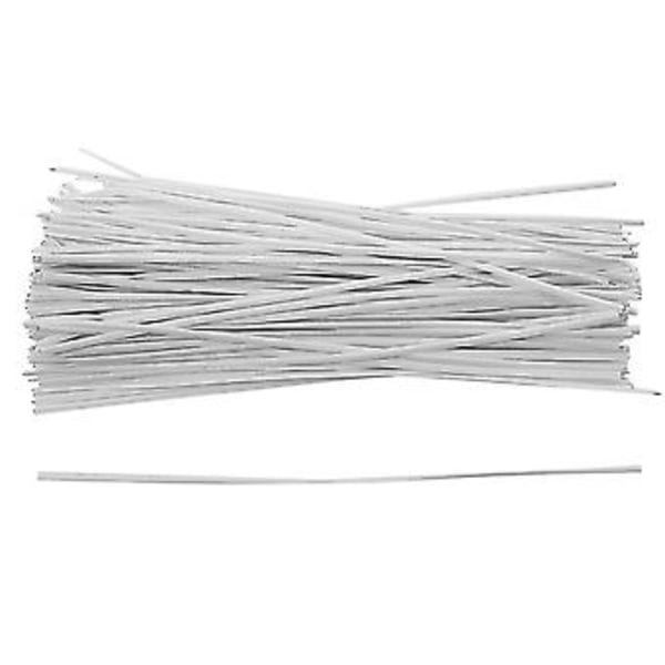 130 stk. Kabelorganisator Bindeemballasje Ledning Twist Ties Hvit 150x2,2mm