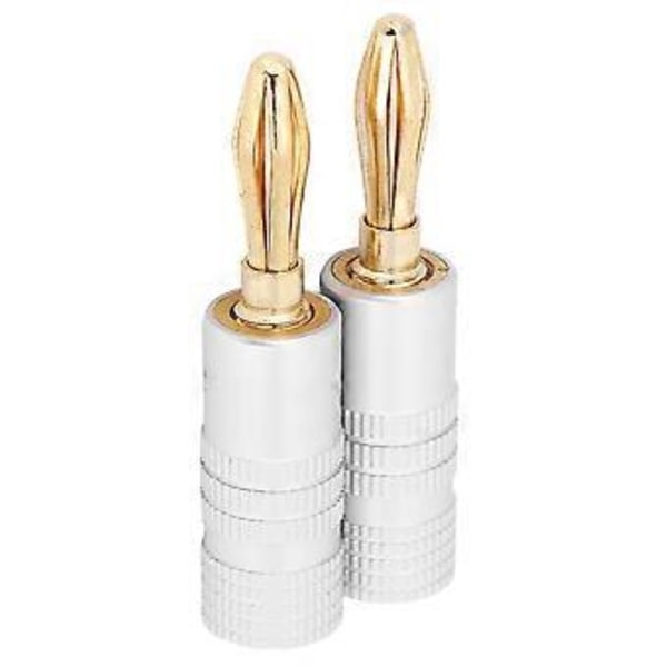 20 stk. bananstik messing guld plating lyd fugttæt højttalerstik 4 mm til NAKAMICHI