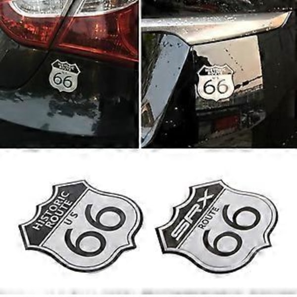 3D Bil Emblem Badge Mærkat Dekal Metal Route 66 Til USA