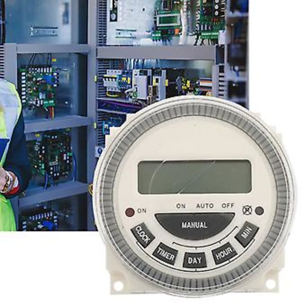 TM619H-2 110/220V 30A Digitaalinen LCD Virtakytkin Ohjelmoitava Ajastinkytkinrele (110V)