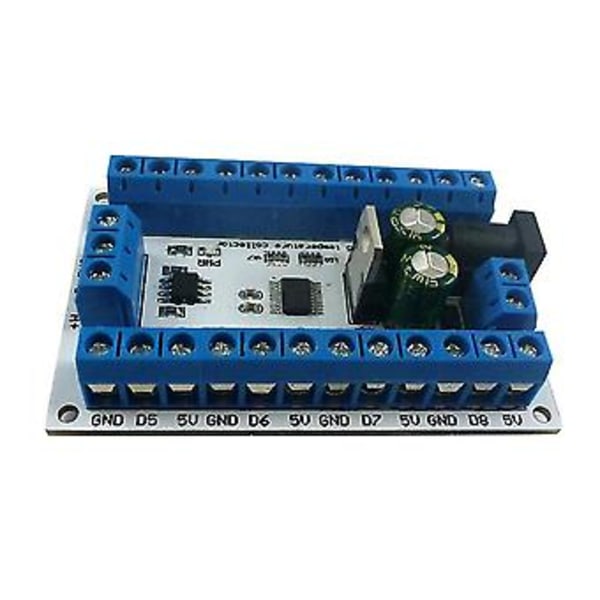 8-kanals Ds18b20 Rs485 Modbus Rtu Temperaturkontrollsensor Fjärr Digital Modul Plc R4dcb08