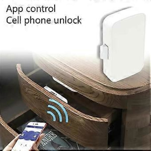 Tuya Lås Bluetooth Lådlås, Trådlöst Smart Säkerhetsskåp Elektronisk Lås Nyckellöst Osynligt Säkerhetsskåpslås
