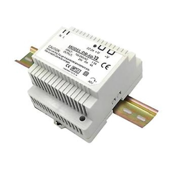 -60-12 Transformator 12 Volt 5 Amp Industriell Din Skinne Strømforsyning 220v AC Til 12v DC Strømforsyning(12