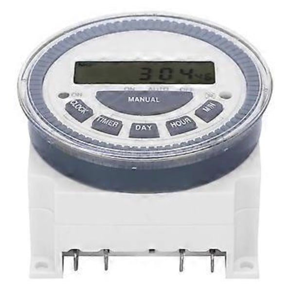 Ajastinkytkin Elektroninen LCD Digitaalinen Näyttö Ajanohjauskytkimet TM619H‑2 DC12VAC