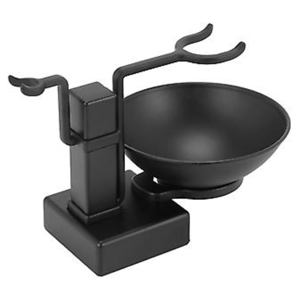 Bath Barber Miesten Metallinen Parranajosetti D - Parrasuti H Hylly + Mukikulho Musta