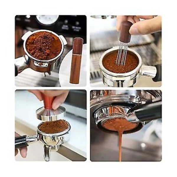 Espresso Kaffeomrører Espresso Distribusjonsverktøy Bærbare Espresso Distribusjonsverktøy, 6 Nåler W