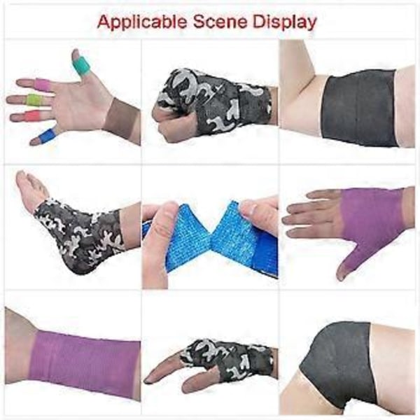 Grön Självhäftande Elastisk Binda Tejp för Knästöd Pads Finger Ankel Handflata Axel