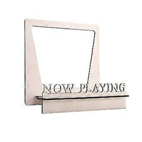 Now Playing vinyylilevyjen teline, 3D retro -pidike vinyylilevyille, puinen levyteline, vinyylilahjaidea, levysoittimen lisätarvikkeet