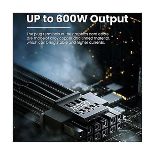 3090 Gpu 16pin (12+4) 600w 12vwr Suojattu kaapeli kammoilla Rtx 3090ti Rtx 4080 4090 Pci-e N