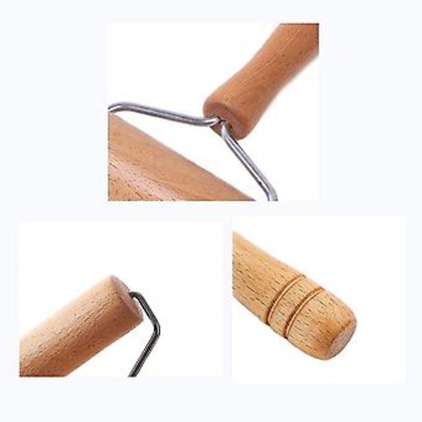 Rullekjevle med trehåndtak 19x9,5 cm Kjøkkenutstyr 1 stk (4-d-1)