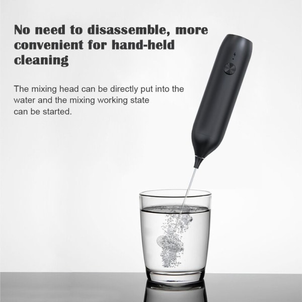 Bärbar elektrisk mjölkskummare USB-laddningsbar Mini skummixer Dryckmixer Visp Visp för Kaffe Latte Matcha