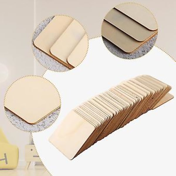 72 Stykker Ubehandlet Firkantede Skiver Blank 4 X 4 Tommer, for Ers, Pyrografi, ing, skriving, ph