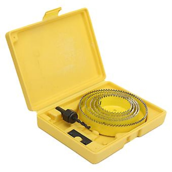 8st Hålsåg Borr Set Gul Högkolstål Träbearbetning Hålöppnare 64mm‑127mm