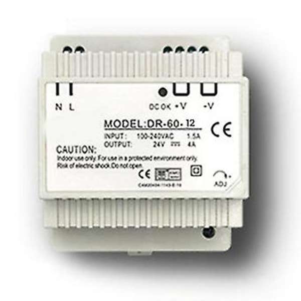 -60-12 Transformator 12 Volt 5 Amp Industriell DIN-skena Strömförsörjning 220v AC Till 12v DC Strömförsörjning(12