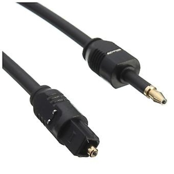 1m 3ft Toslink Till Miniplugg 3.5mm Digital Optisk Spdif Ljudkabel Guldpläterad