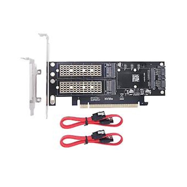 3 I 1 Bordcomputer Riser Pcie X16 Til M.2 M Key Nvme Ssd+m.2 B Key Sata Ssd+msata Ssd Adap