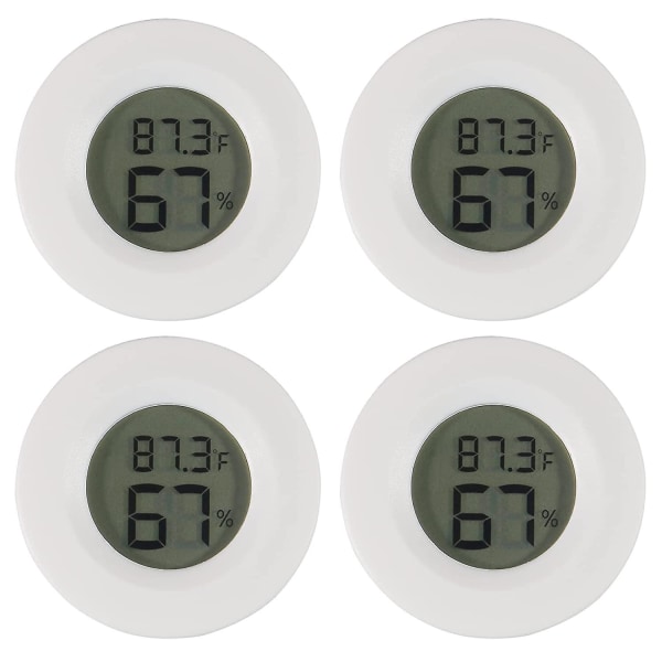 4x Mini LCD L Termometer Temperatur Fuktighetstestare Hygrometer För Kylskåp