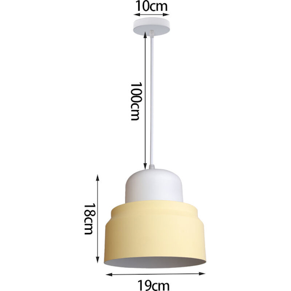 Modern enkel pendel taklampa i metall hängande lampa gul Chardelier
