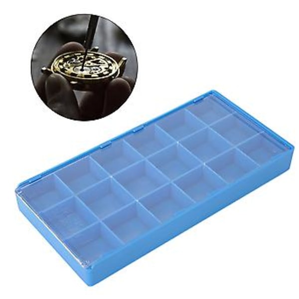 Förvaringslåda i plast för klockdelar, organiserare, förvaringsbricka för urmakare (18 fack)