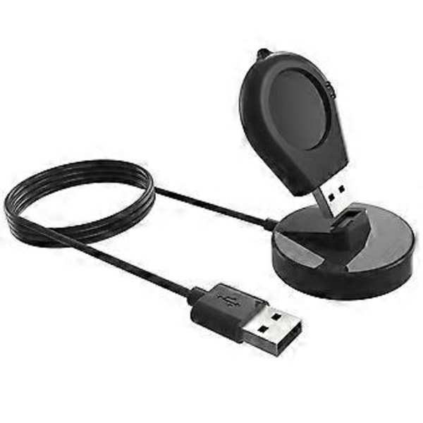 Dockningsstation Laddare Adapter USB Laddningskabel Strömladdning för Watch 2/2 Pro/S3/S2 46mm 42mm Svart