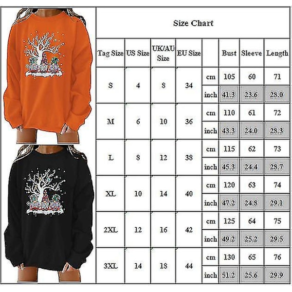 Jul Oversize Sweatshirt Kvinnor Jul Gnomies Pullover Jumper Topp