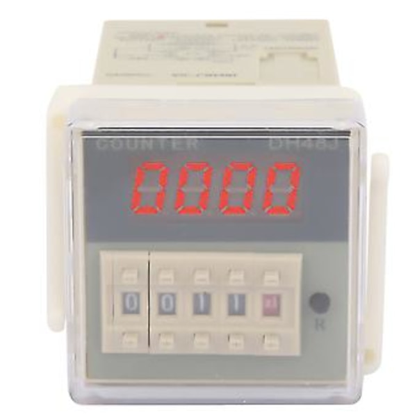 O111ROM DH48J-8A LCD Digital Elektronisk 8-benet Tæller Forsinkelsestidsrelæ 0-999900 (24VAC /DC)
