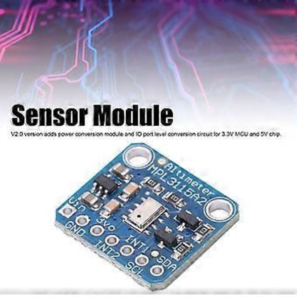 Sensormodul 20-110 KPa Trykkområde I2C Grensesnitt Intelligent Digitalt Tilbehør MPL3115A2