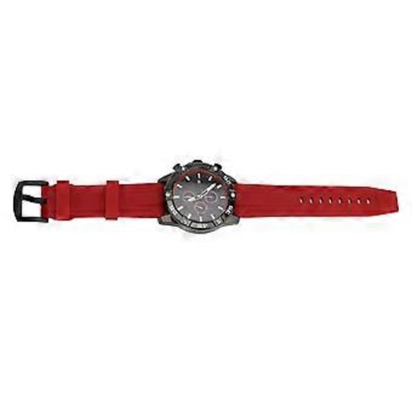 Sort Rød Multifunktionel Quartz Ur: Silikonerem, Moderne Dato, Selvlysende Vandafvisende til Business Casual