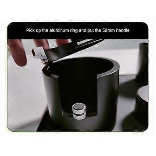 Justerbart Espresso Kaffe Tamper Stativ Barista Verktøy Tampeholder Hylle Kaffemaskin Verktøy 51mm 53mm 58mm-Sølv