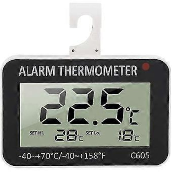 Kylskåpstermometer mäter från -40c till +70c Elektronisk kylskåpstermometer Digitalt alarm Frys