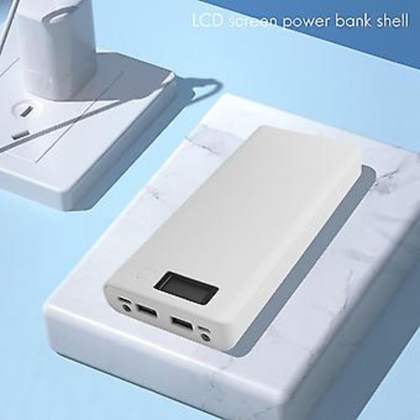 DIY 8x18650 Portabel Powerbank Fodral Låda LCD Display Dubbel USB Powerbank Låda Kit