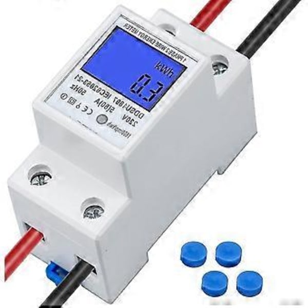 Yksivaiheinen sähkömittari 5-80 A 230 V 50 Hz digitaalinen sähköenergiamittari