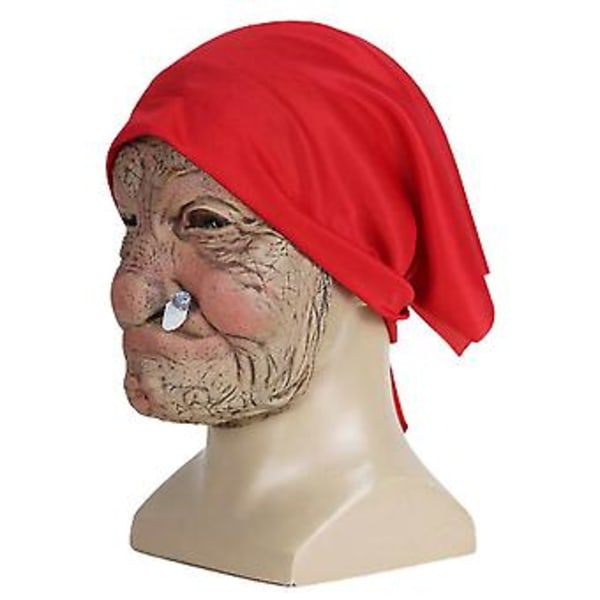 Halloween-kauhupäähine, vanhan naisen kasvonaamio, lateksipäähine Halloween-juhliin, cosplay-rekvisiitta