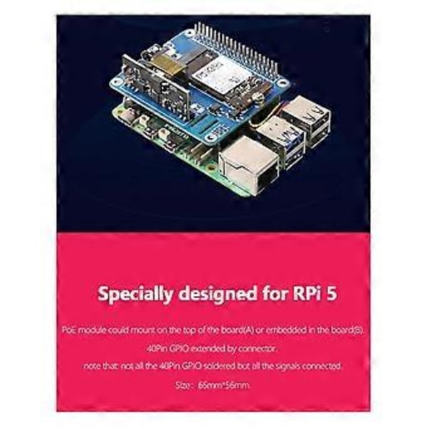 MPS2242-POE B 5 PCIE - NVME SSD 2242 HAT -kortille POE-virralla 5V 4.5A Tuki 2242/2230