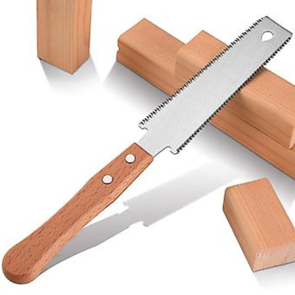Liten handsåg för träbearbetning, 6 tum flexibelt blad dubbelsidig manuell, hobby, gör-det-själv, snickeriverktyg vass och lätt