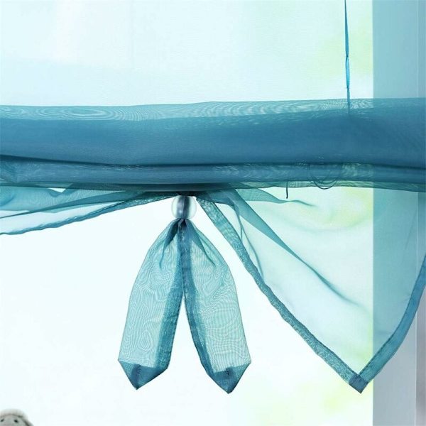 Romersk skugga slinggardiner kök romerska nyanser ren blind slinggardiner modern voile blå BxH 80x155cm 1 st