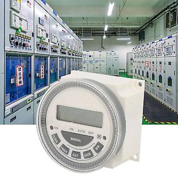 TM619H-2 110/220V 30A Digitaalinen LCD Virtakytkin Ohjelmoitava Ajastinkytkinrele (110V)