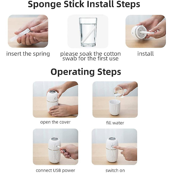 Mini Luftfukter for planter, bil, USB-luftfukter, skrivebordsluftfuktere, stil 1