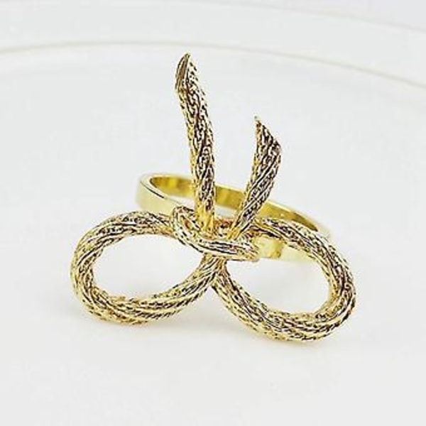 12 stk. Simple En Servietring Bow Tie Serviet Le Hotel Restnt Mundklud Ring