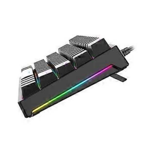 Trådbundet Mekaniskt Gamingtangentbord 61 Tangenter Mini RGB Bakgrundsbelyst Ljusstark Kristallbas Tangentbord med Hot Swap Switch för Gamers