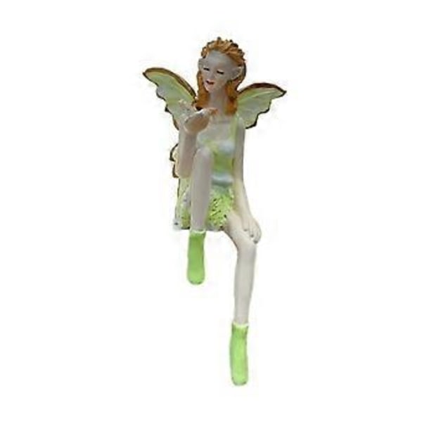 Blomsterfe Søt Jente Resin Engel Ornament Hjem Dekor Håndverk Statue Bar Skrivebord Fe Statue Dekor Gul