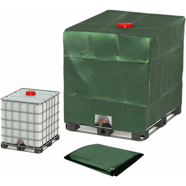 Peite 1000L IBC-säiliölle, vesisäiliön peite suojapeite säiliölle pölytiivis säiliön peite vihreä 120 x 100 x 116 cm