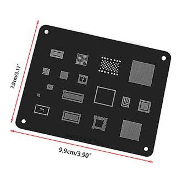 Stål Reballing Stencil Kit til Elektronik Smartphone Computer Reparation