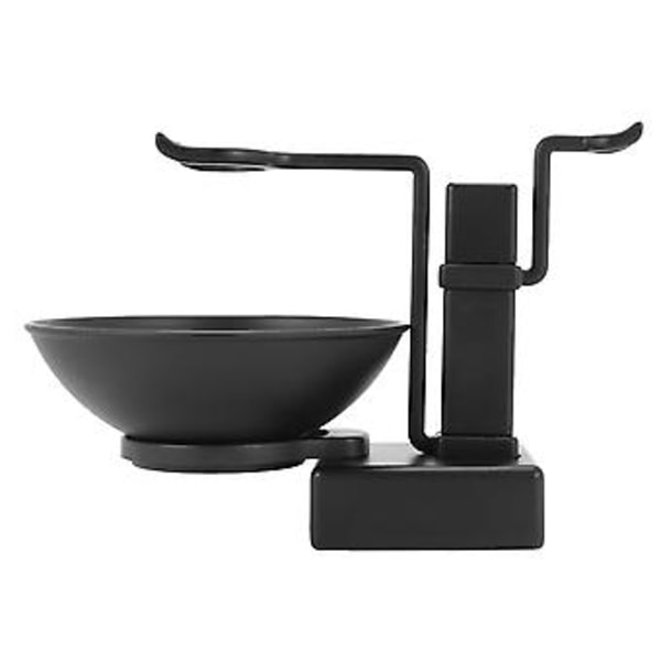 Bath Barber Miesten Metallinen Parranajosetti D - Parrasuti H Hylly + Mukikulho Musta