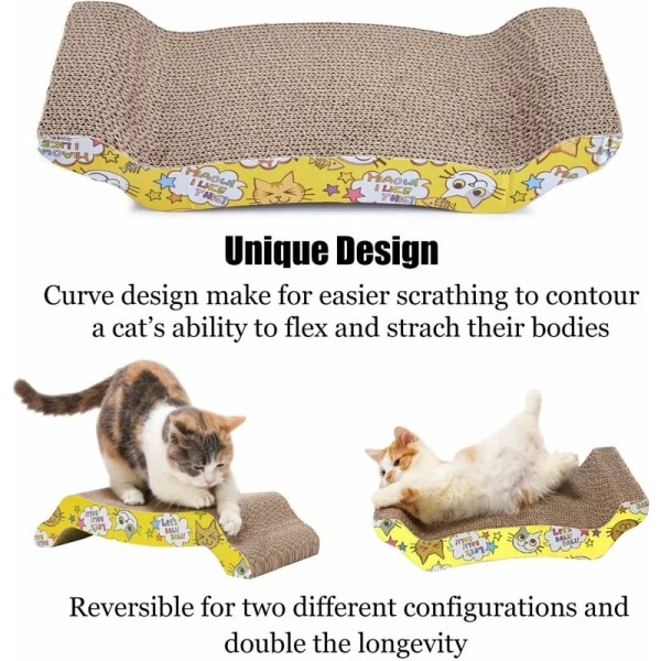Katteskrapepapp (2 stykker) skrapestolpe for korrugerte katter skrapebrett med kattemynte